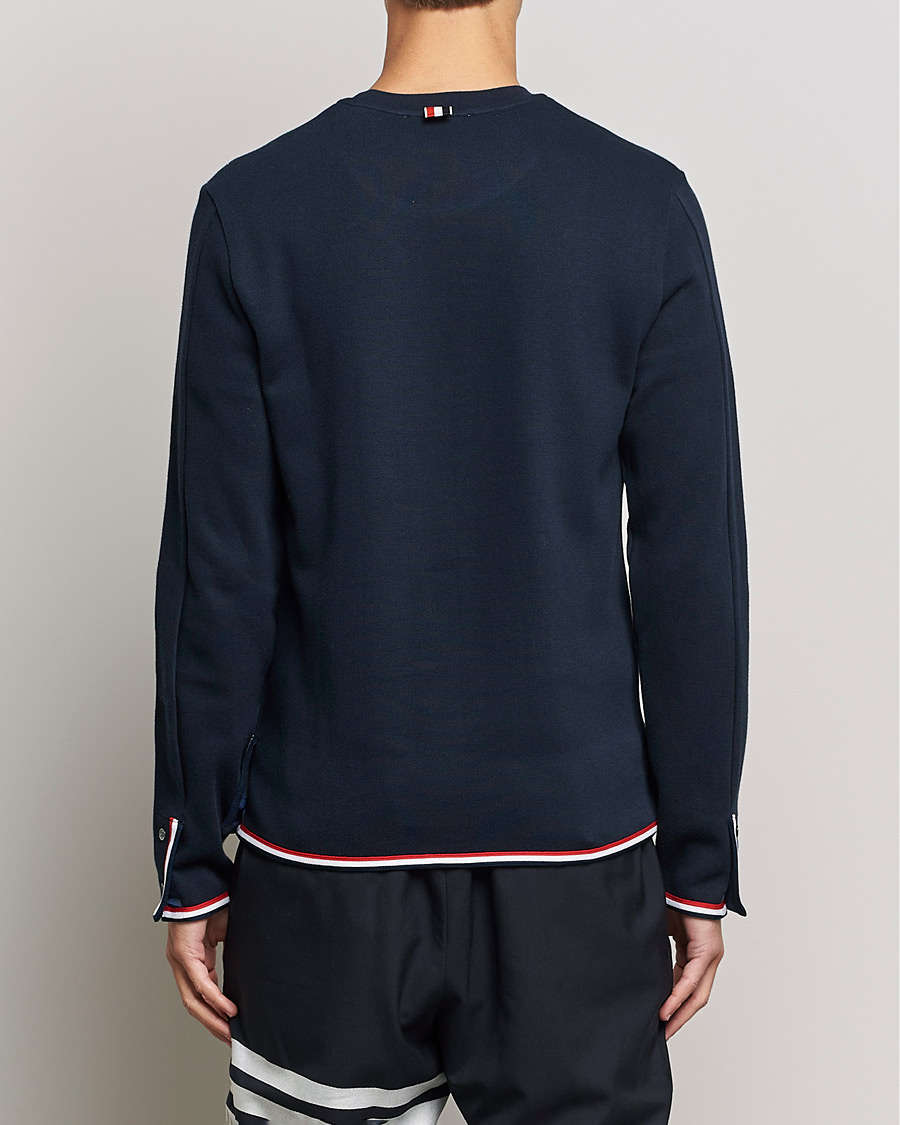 Herre | T-Shirts | Thom Browne | Long Sleeve Interlock T-Shirt Navy