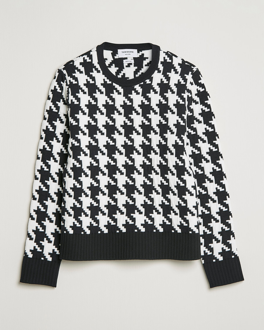 Herre | Trøjer | Thom Browne | Houndstooth Jacquard Sweater Black/White