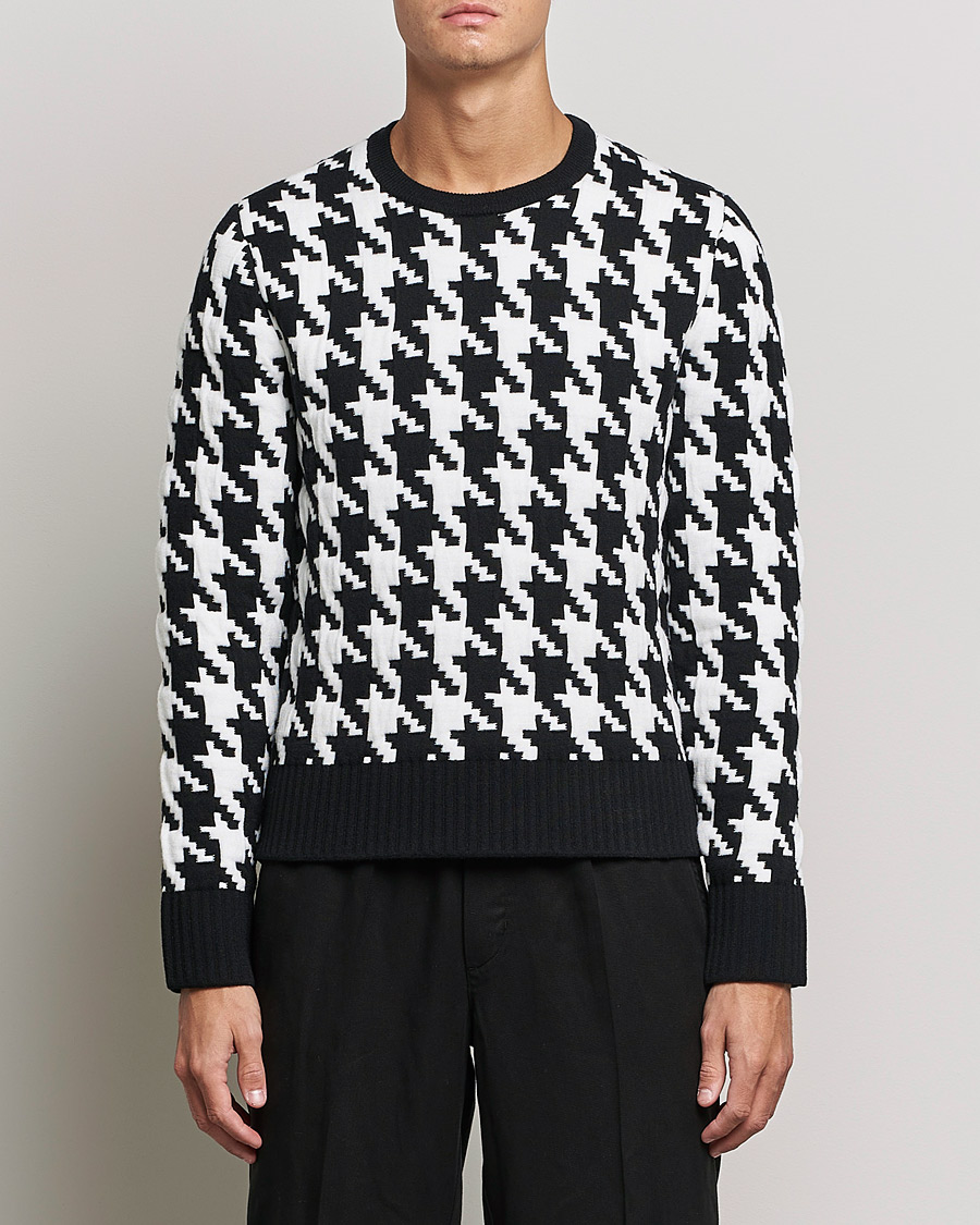 Herre | Trøjer | Thom Browne | Houndstooth Jacquard Sweater Black/White