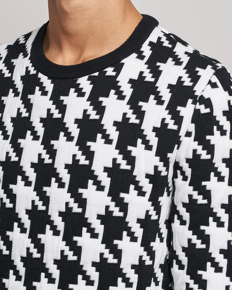 Herre | Trøjer | Thom Browne | Houndstooth Jacquard Sweater Black/White