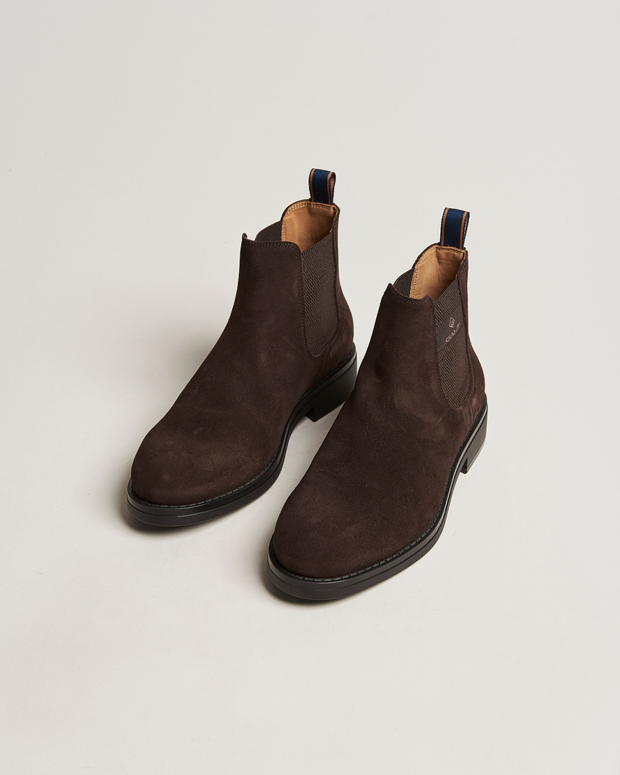 Hvor fint chikane ægtemand GANT Brookly Suede Chelsea Boot Dark Brown - CareOfCarl.dk