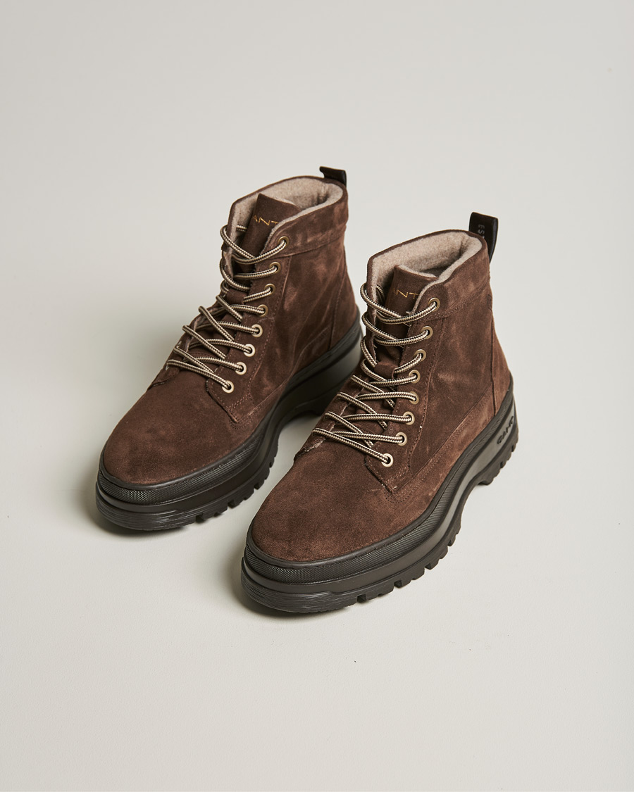 Herre | GANT St Grip Mid Lace Boot Dark Brown | GANT | St Grip Mid Lace Boot Dark Brown