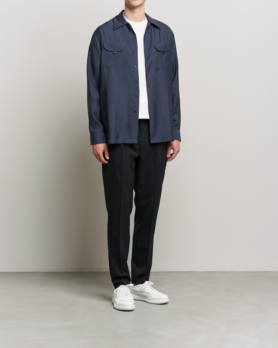 Herre | Skjorter | Giorgio Armani | Double Pocket Overshirt Navy