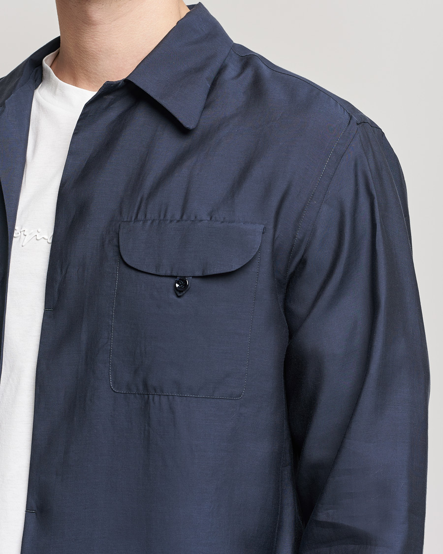 Herre | Skjorter | Giorgio Armani | Double Pocket Overshirt Navy