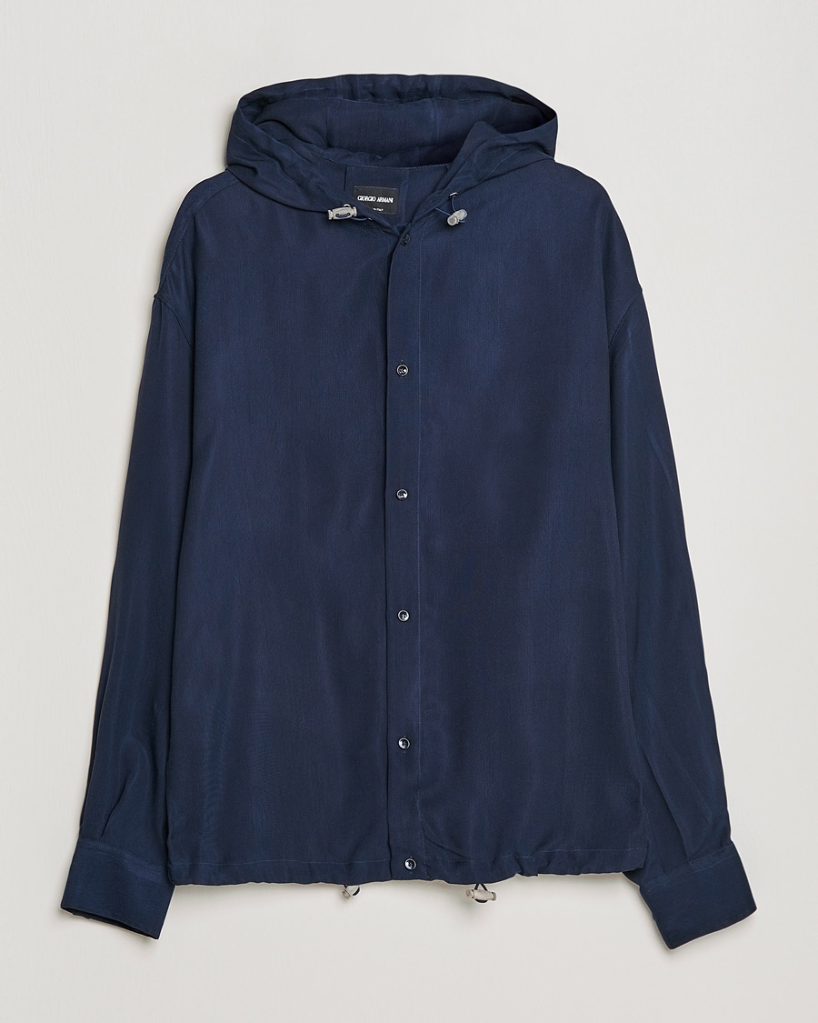 Herre | Jakker | Giorgio Armani | Hooded Lightweight Jacket Night Sky