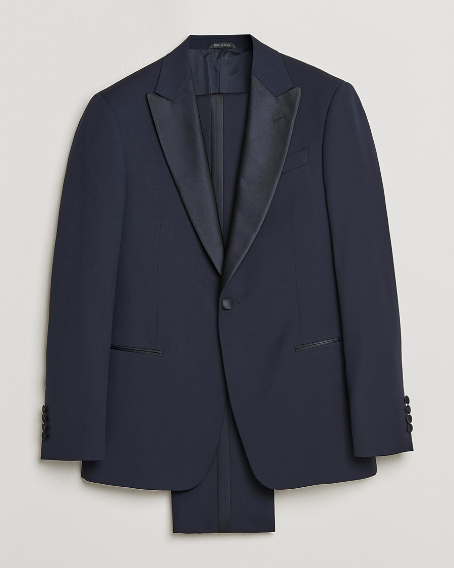 Herre | Jakkesæt | Giorgio Armani | Peak Lapel Smoking Navy