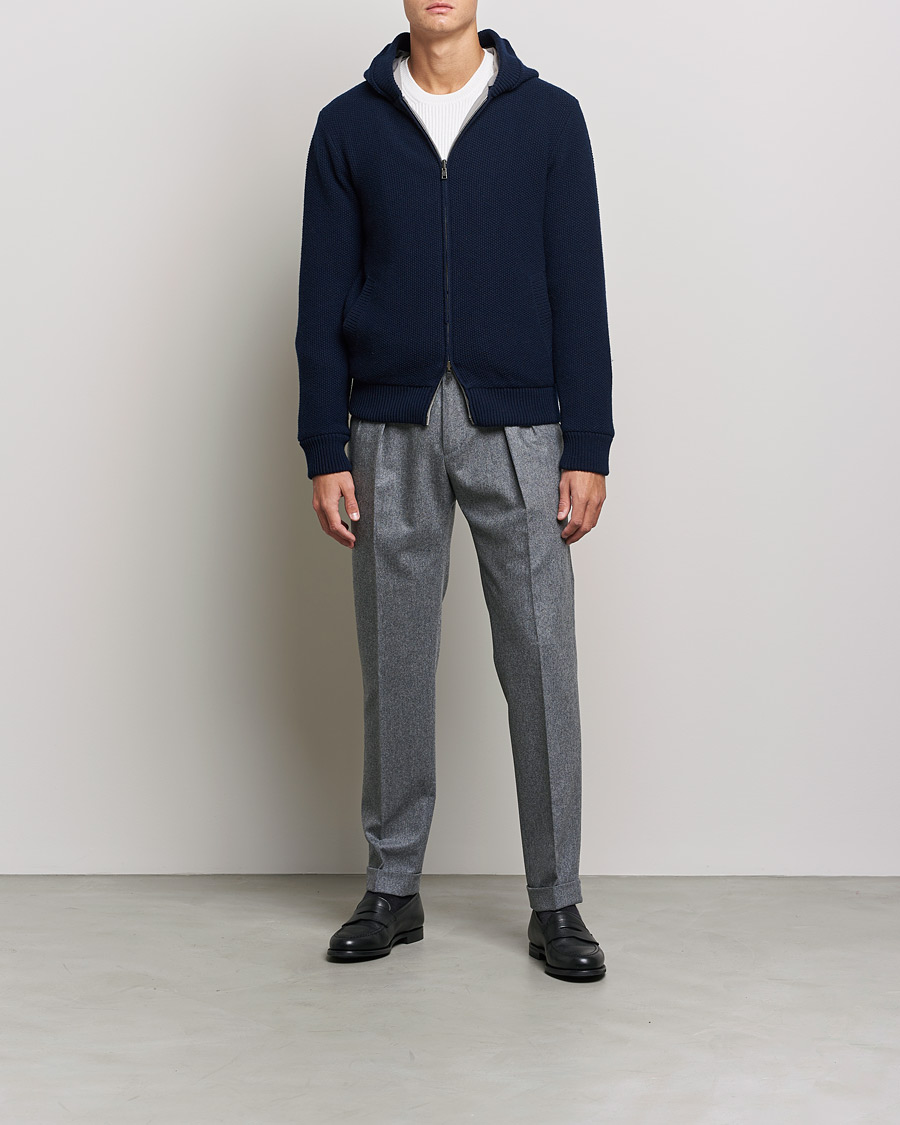 Herre | Jakker | Herno | Reversible Wool Bomber Jacket Navy