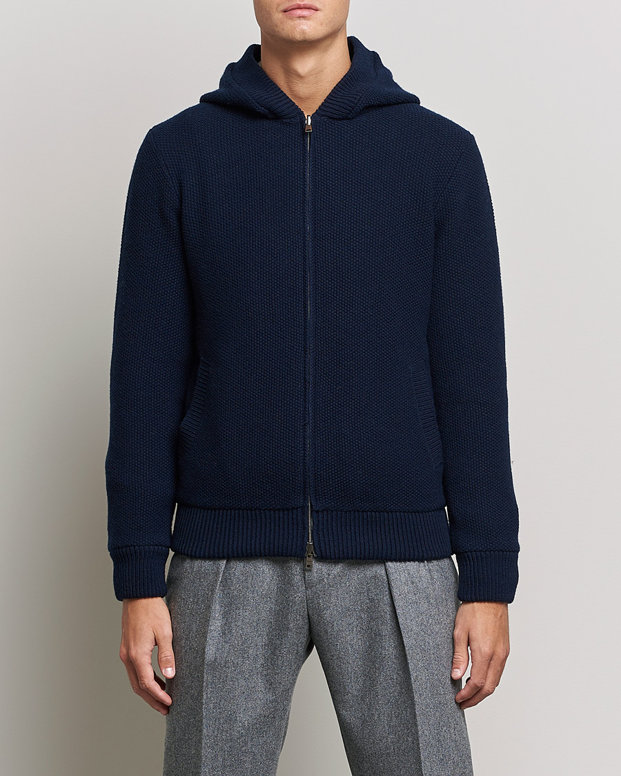 Herre | Jakker | Herno | Reversible Wool Bomber Jacket Navy
