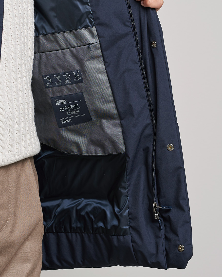 Herre | Jakker | Herno | Laminar Hooded Down Parka Navy