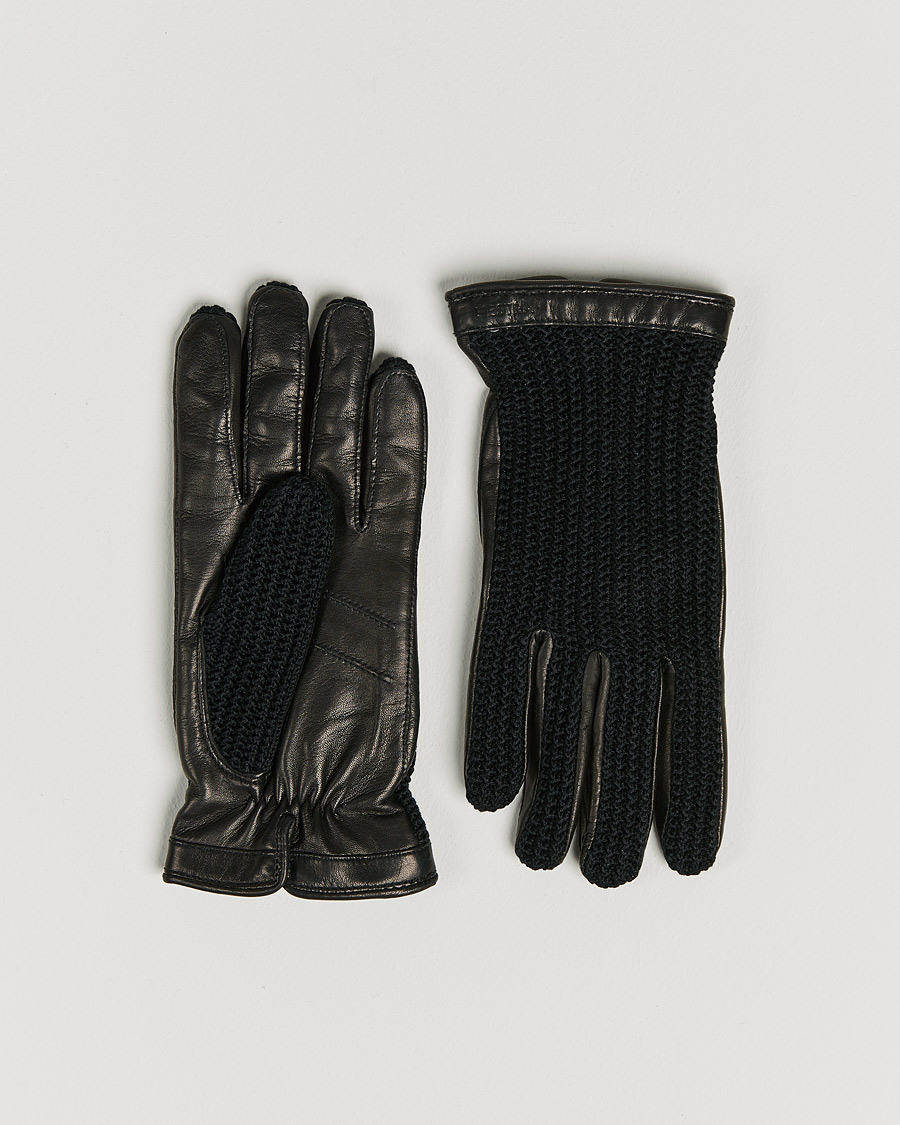 Herre | Hestra | Hestra | Adam Crochet Wool Lined Glove Black/Black