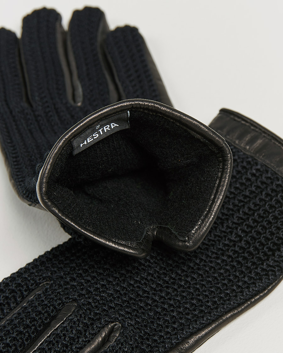 Herre | Tilbehør | Hestra | Adam Crochet Wool Lined Glove Black/Black