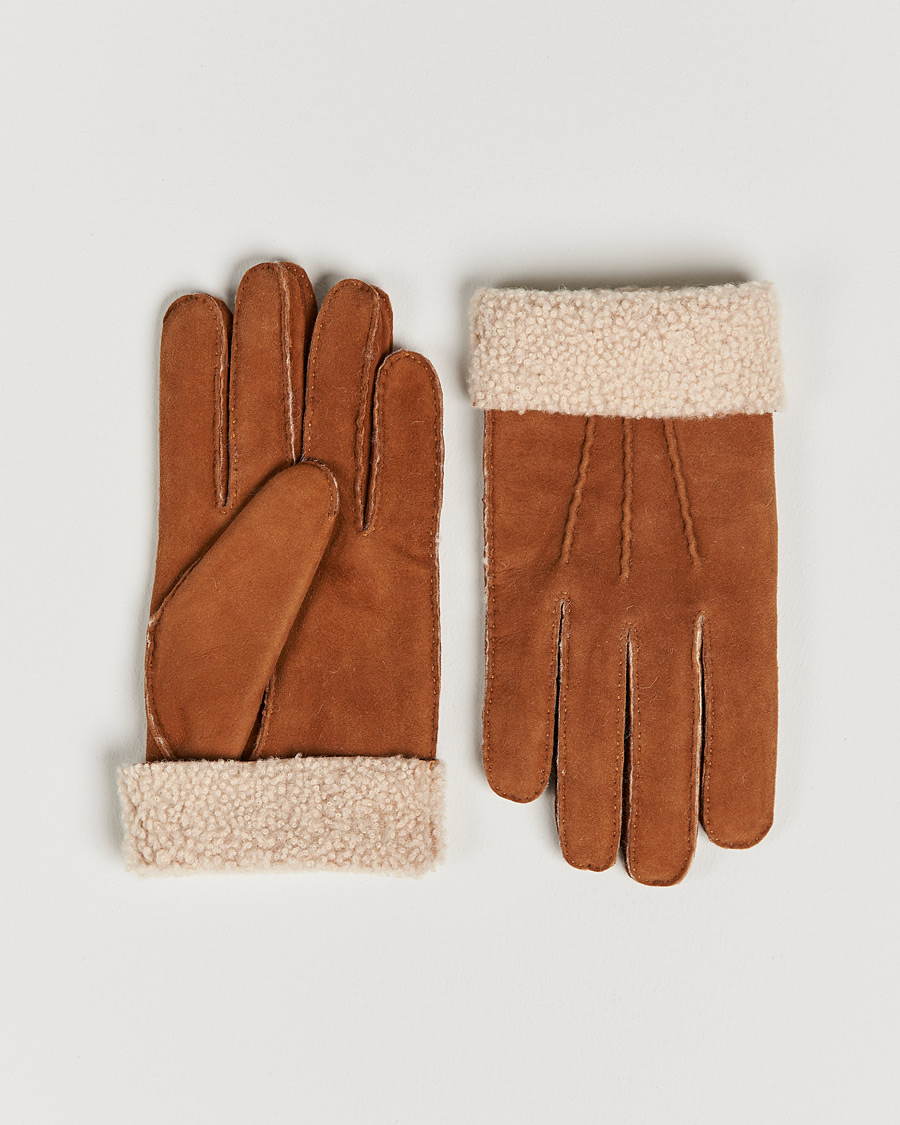 Herre | Handsker | Hestra | Bernard Lambskin Suede Glove Cognac