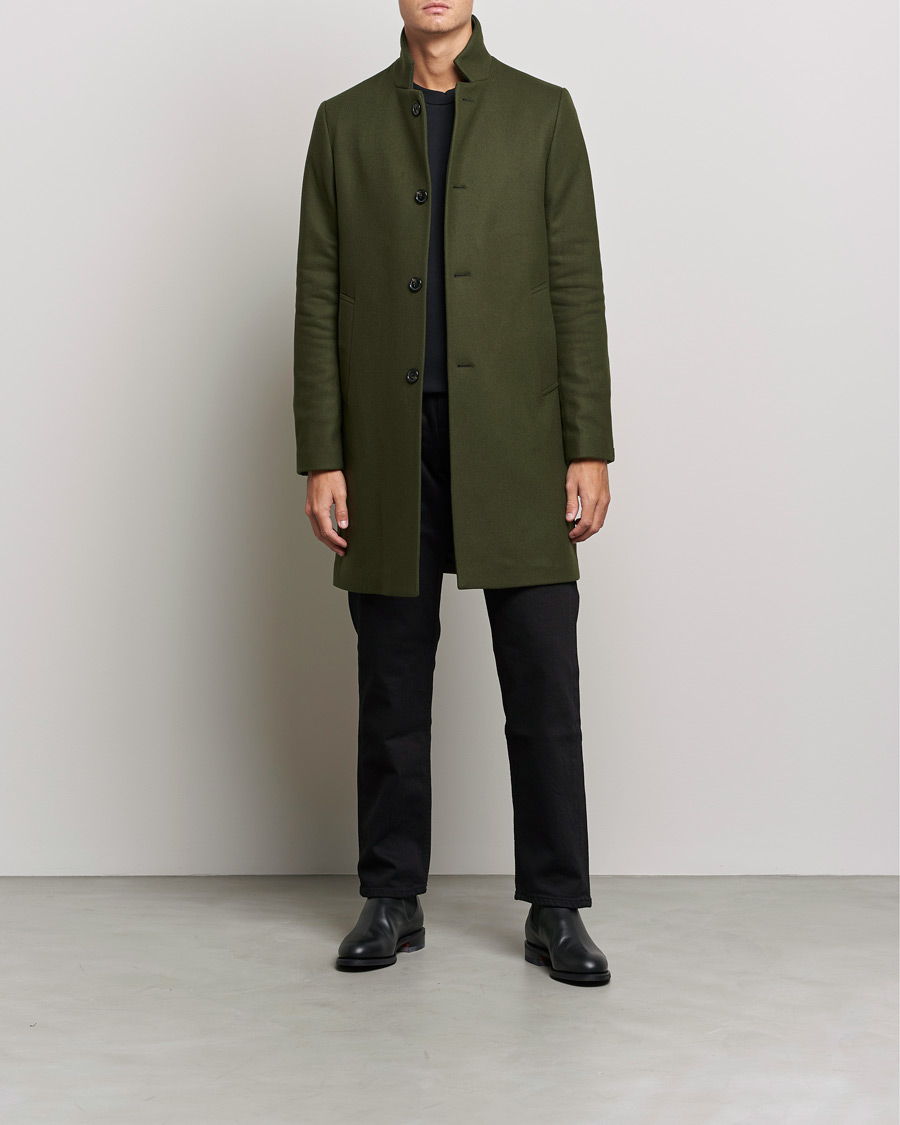 Herre | Jakker | J.Lindeberg | Holger 2.0 Melton Coat Forest Green