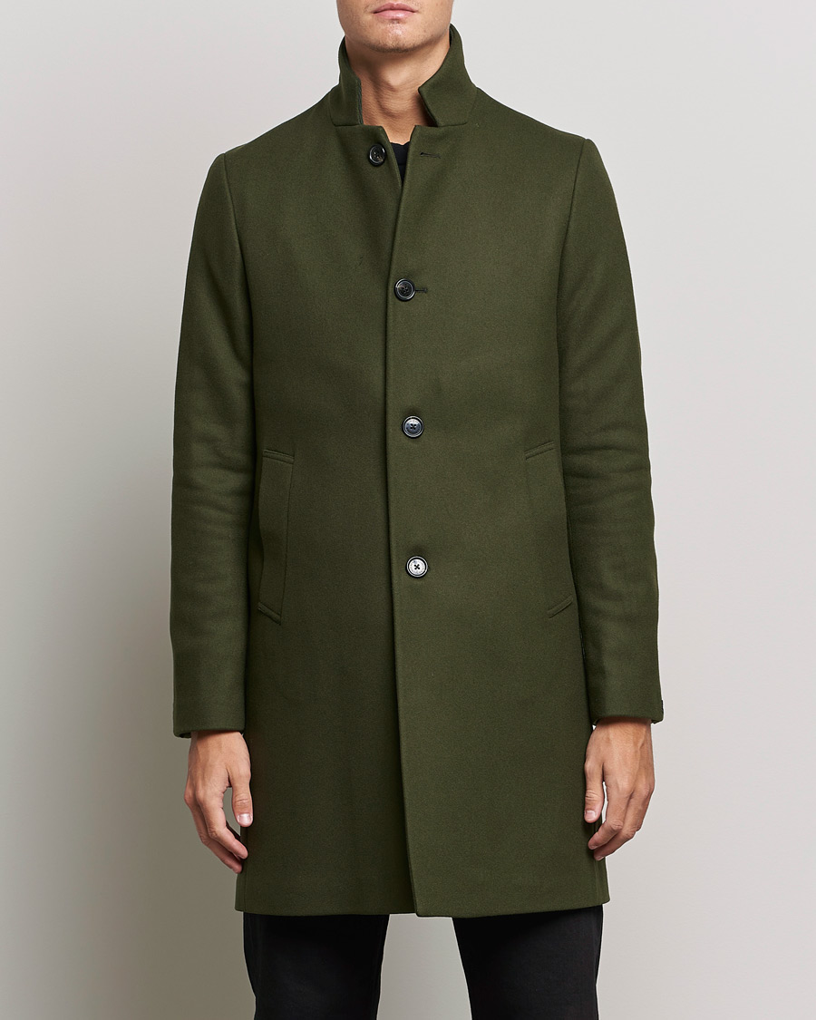 Herre | Jakker | J.Lindeberg | Holger 2.0 Melton Coat Forest Green