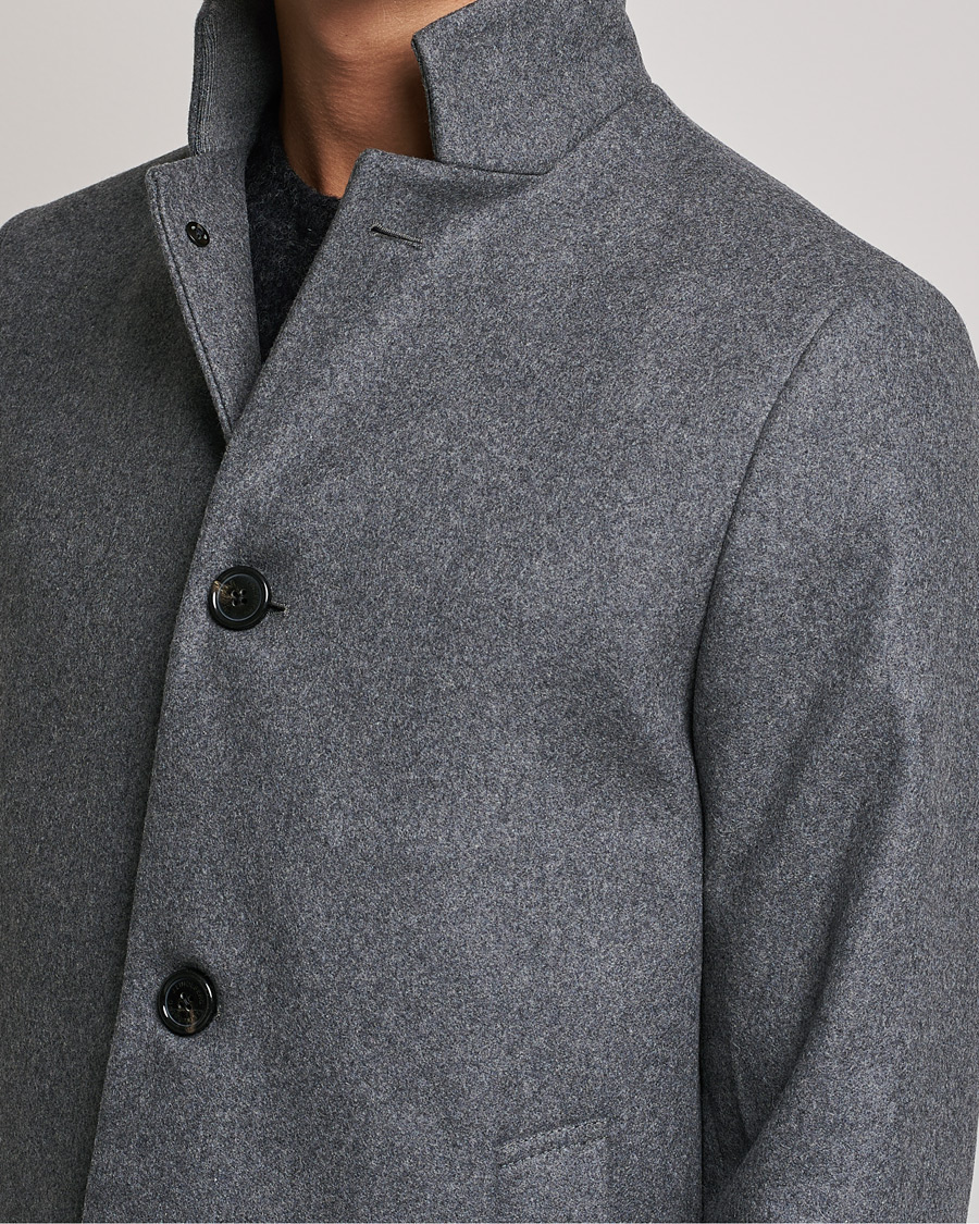 Herre | Jakker | J.Lindeberg | Holger 2.0 Melton Coat Volcanic Ash