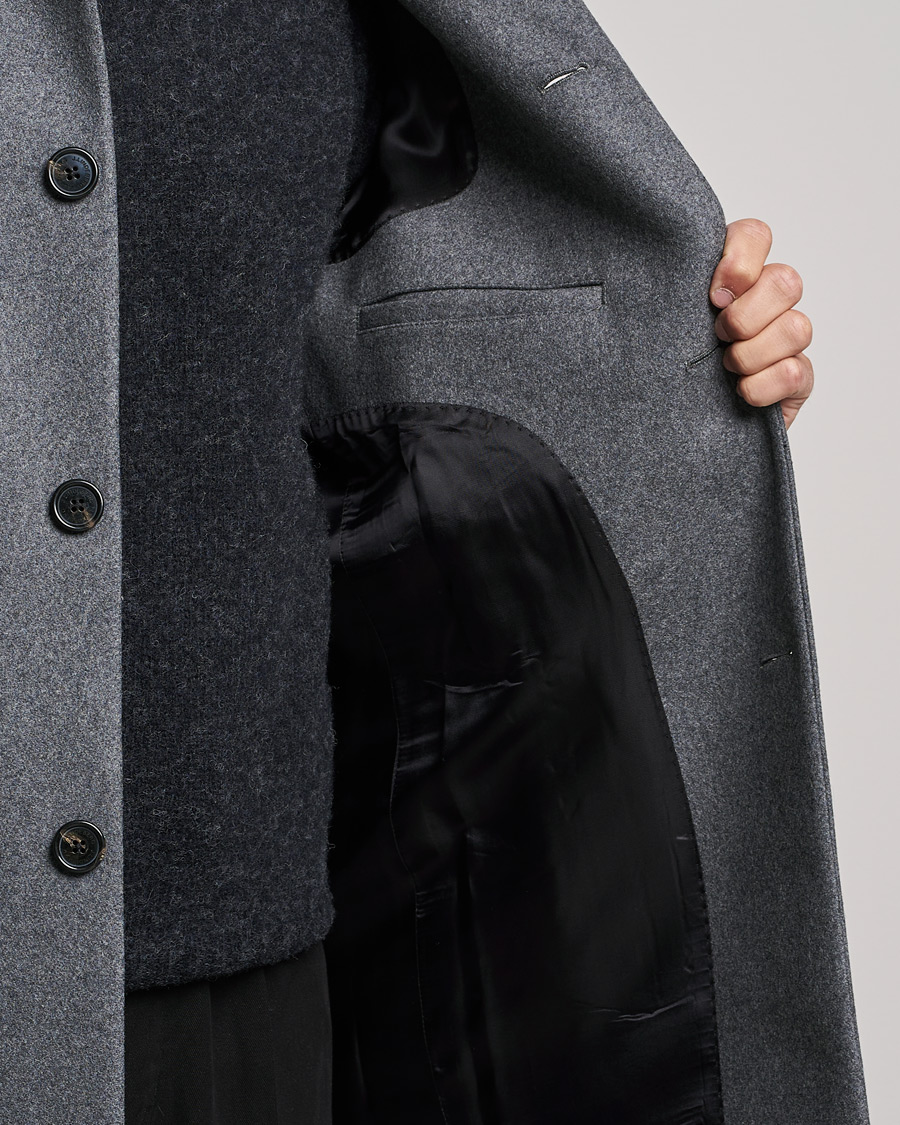 Herre | Jakker | J.Lindeberg | Holger 2.0 Melton Coat Volcanic Ash