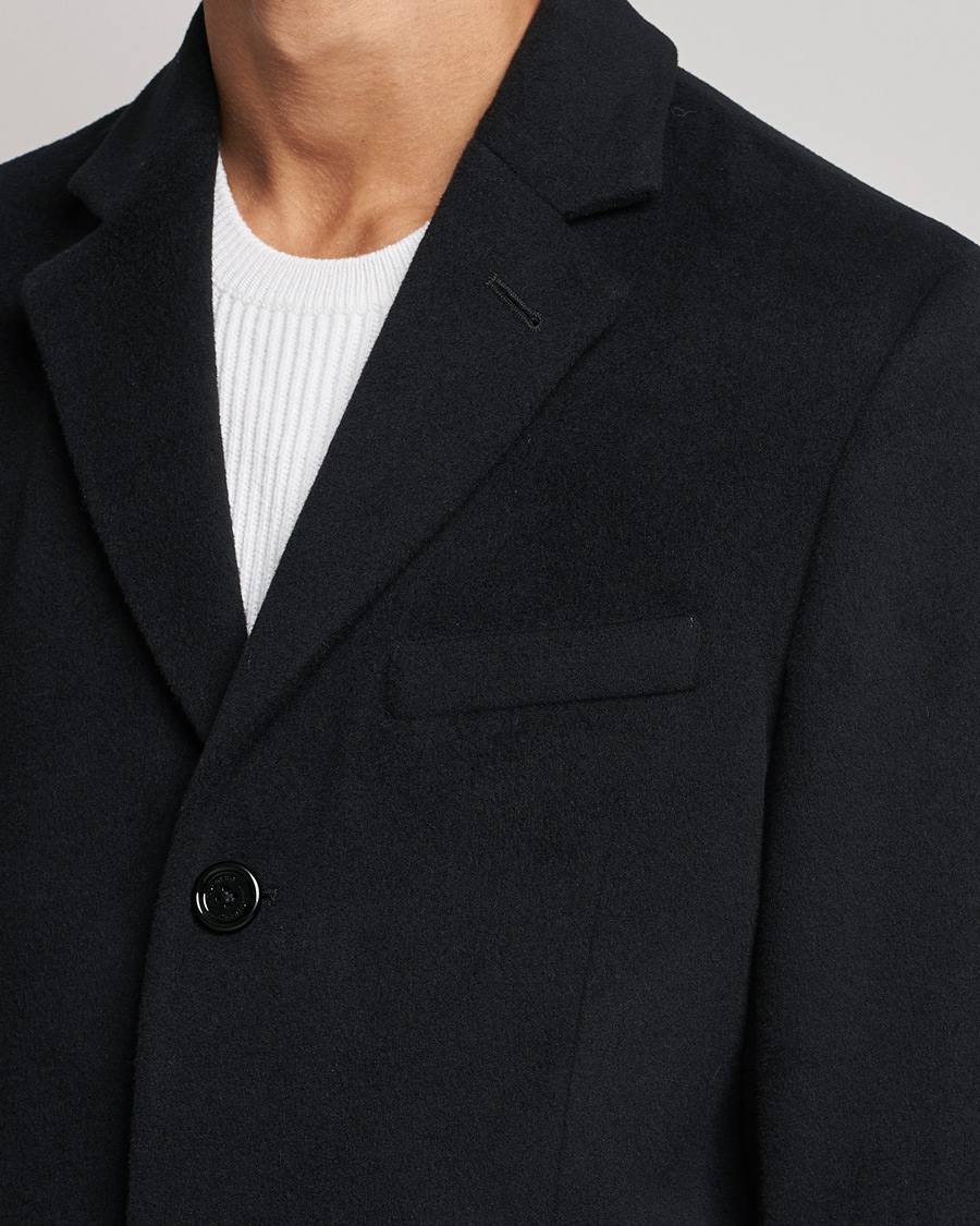 Herre | Jakker | J.Lindeberg | Burke Wool/Cashmere Coat Black