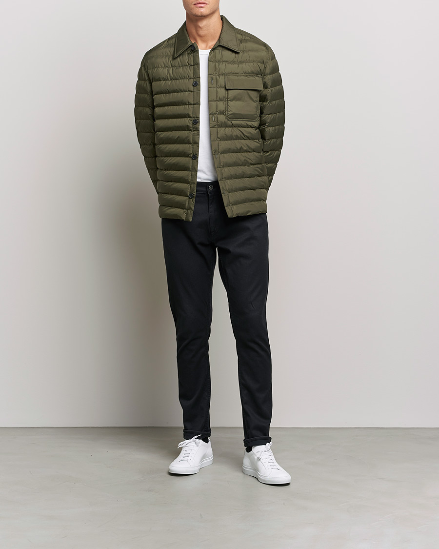 Herre | Skjorter | J.Lindeberg | Gorman Quilted Overshirt Forest Green