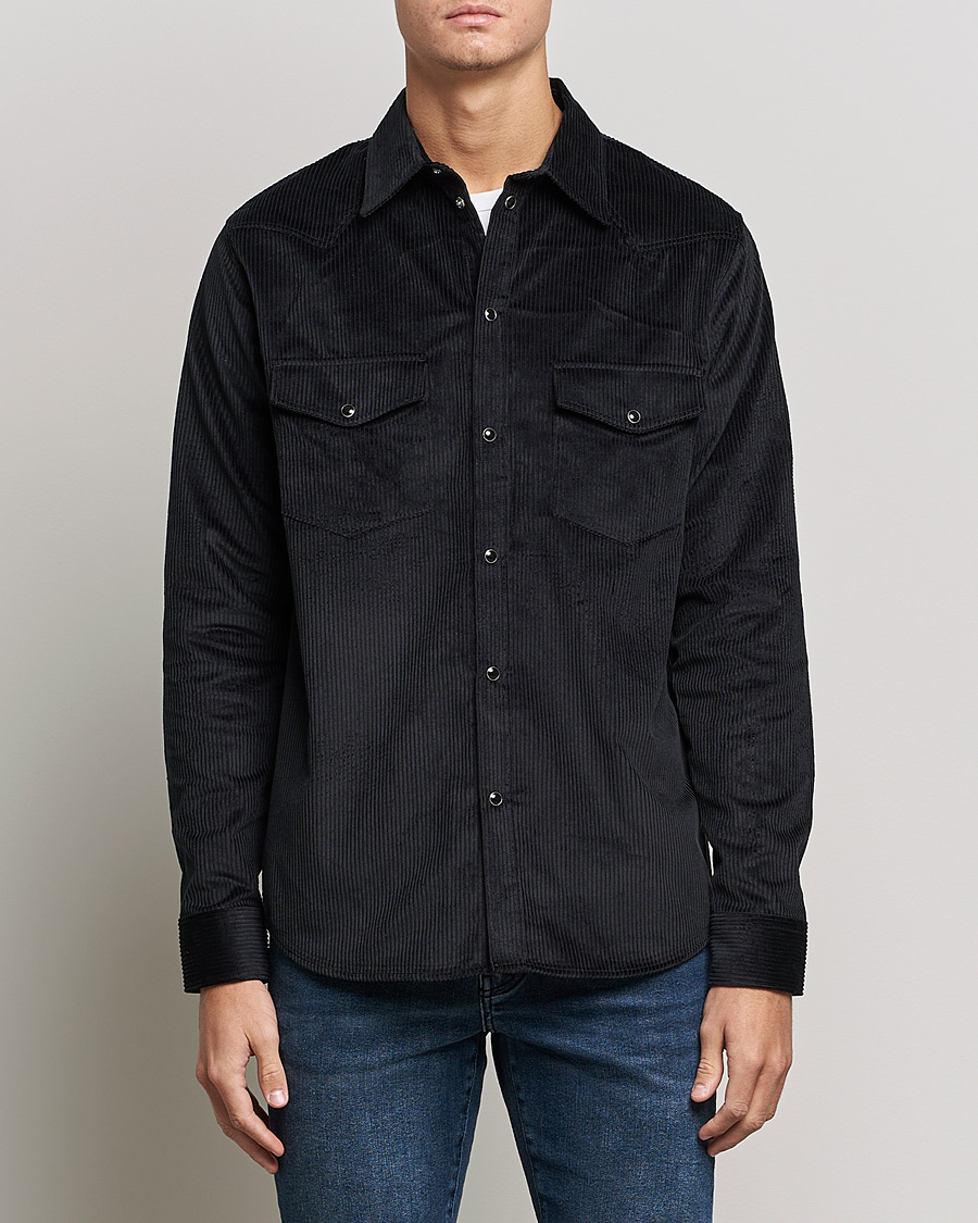 Herre | Skjorter | J.Lindeberg | Tarp Cord Western Overshirt Black