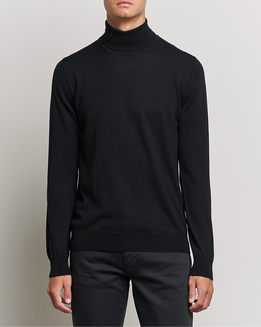 Herre | Trøjer | J.Lindeberg | Lyd True Merino Polo Black