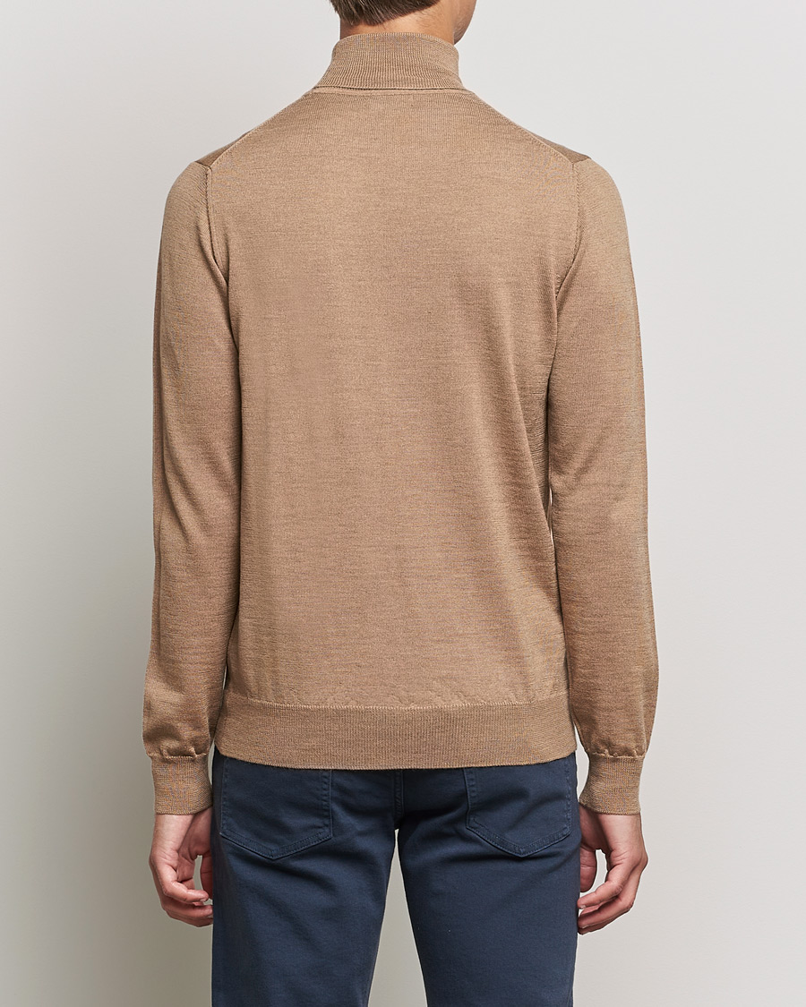 Herre | Trøjer | J.Lindeberg | Lyd True Merino Polo Tiger Brown