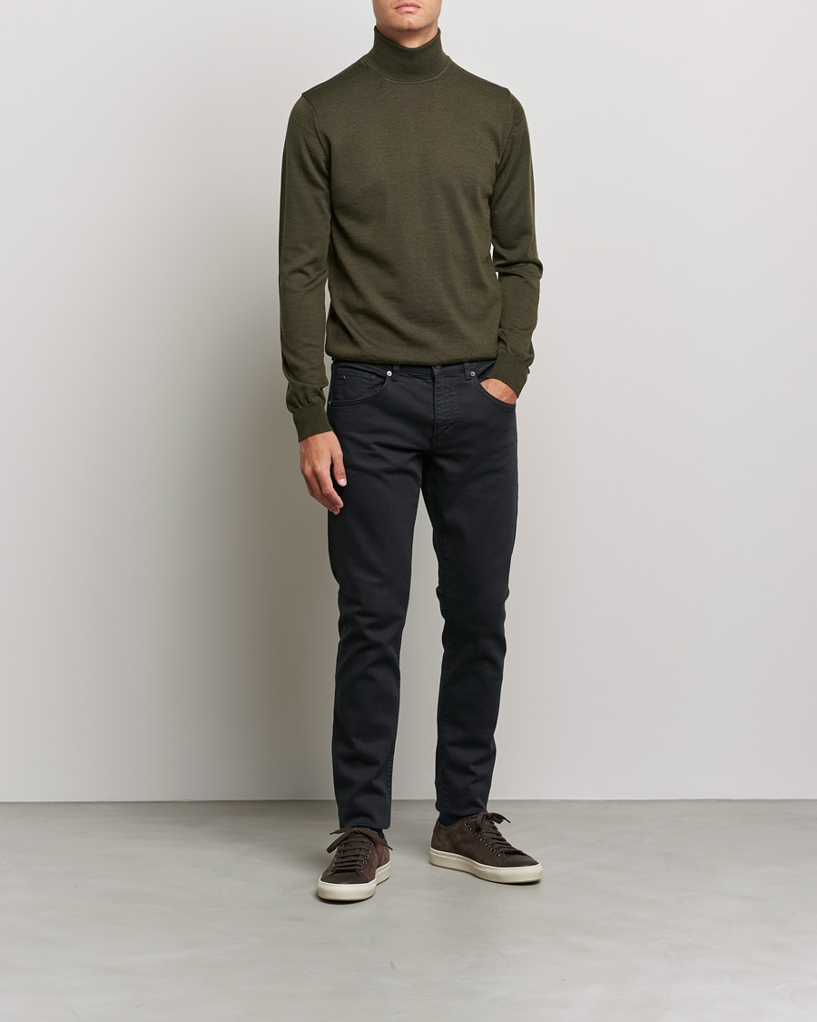 Herre | Trøjer | J.Lindeberg | Lyd True Merino Polo Forest Green