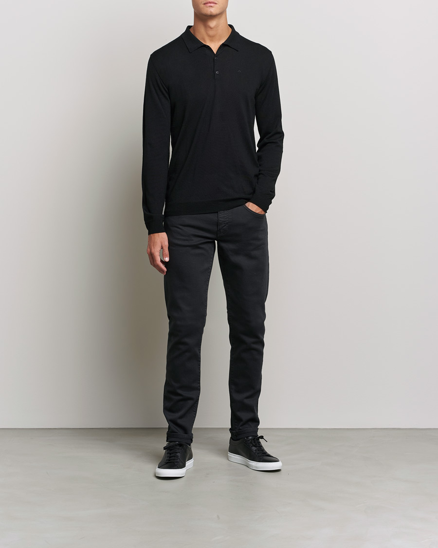 Herre | Trøjer | J.Lindeberg | Noel True Merino Poloshirt Black