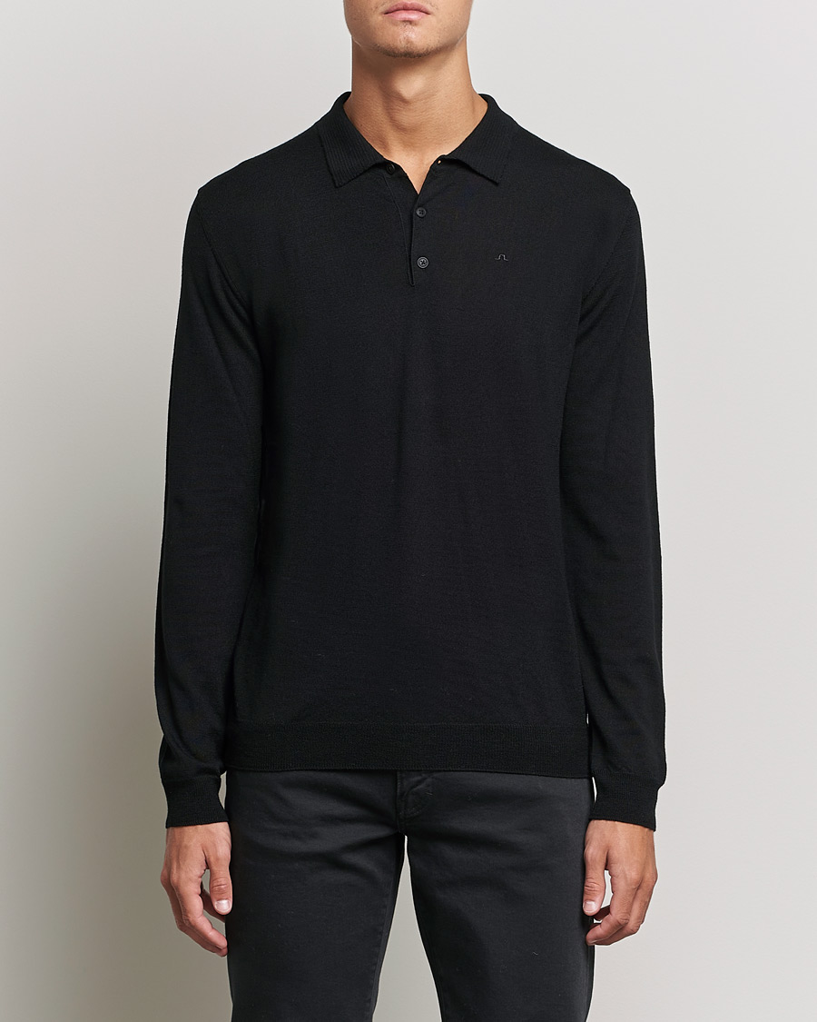 Herre | Trøjer | J.Lindeberg | Noel True Merino Poloshirt Black
