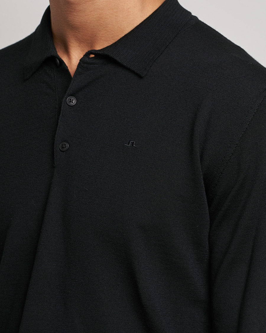 Herre | Trøjer | J.Lindeberg | Noel True Merino Poloshirt Black