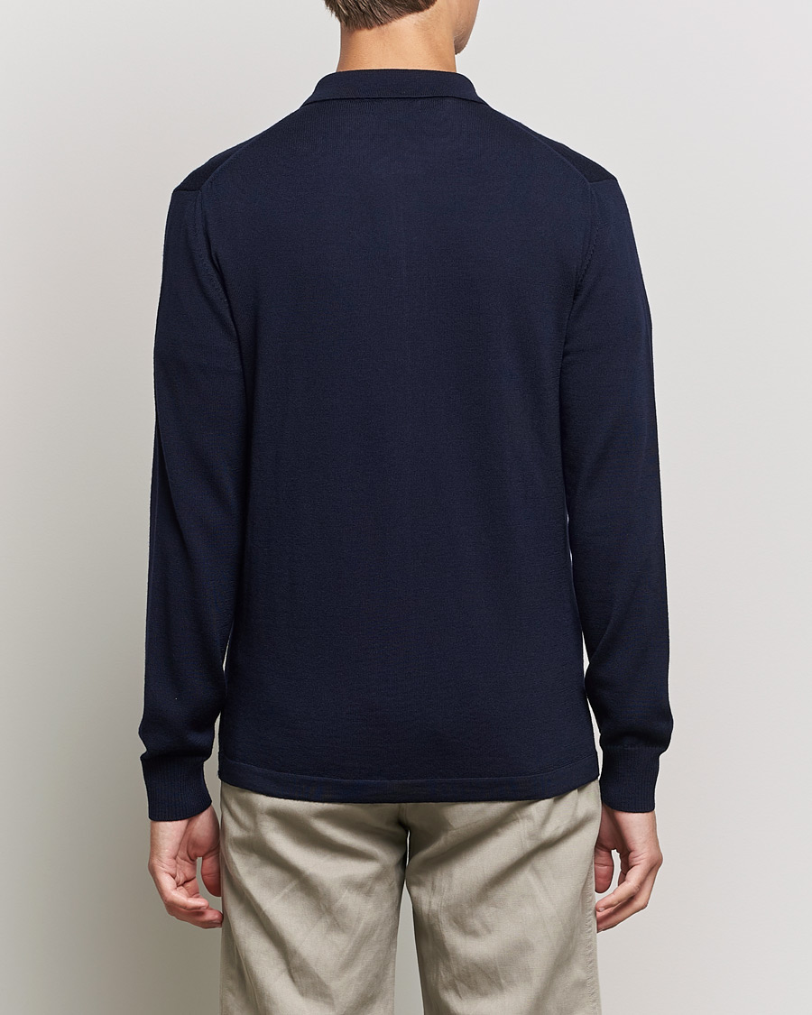 Herre | Trøjer | J.Lindeberg | Nyle True Merino Zip Cardigan Navy