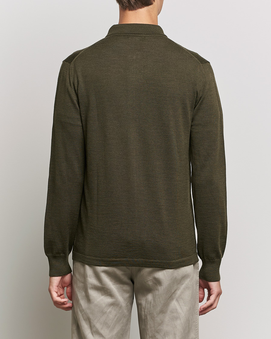 Herre | Trøjer | J.Lindeberg | Nyle True Merino Zip Cardigan Forest Green