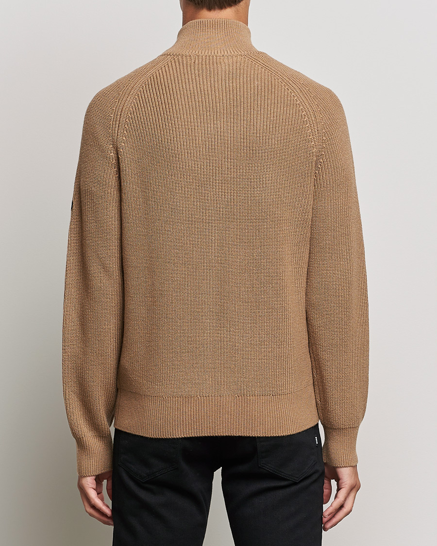 Herre | Trøjer | J.Lindeberg | Kyler Wool Blend Zip Tiger Brown