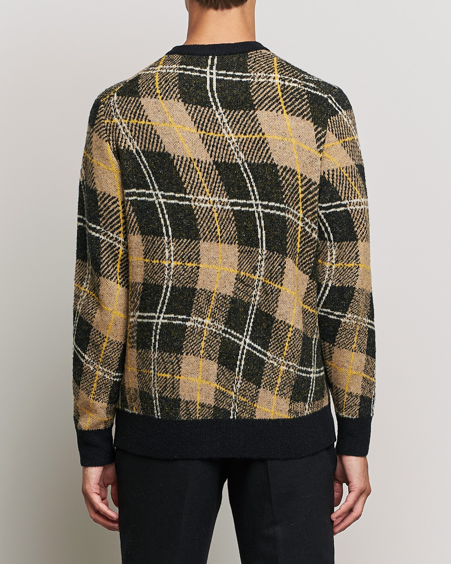 Herre | Trøjer | J.Lindeberg | Glen Hairy Jacquard Knitted Crew Neck Tiger Brown