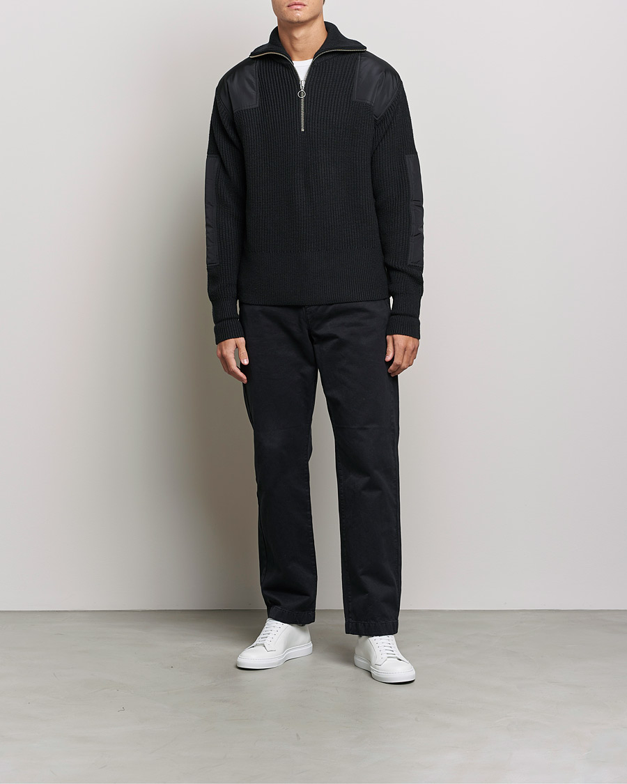 Herre | Trøjer | J.Lindeberg | Ethan Chunky Half Zip Black
