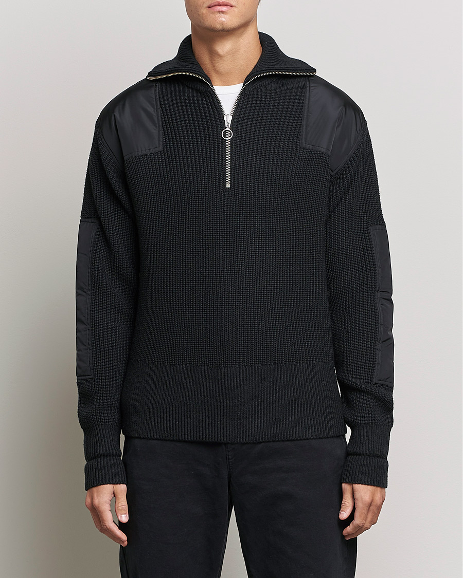Herre | Trøjer | J.Lindeberg | Ethan Chunky Half Zip Black