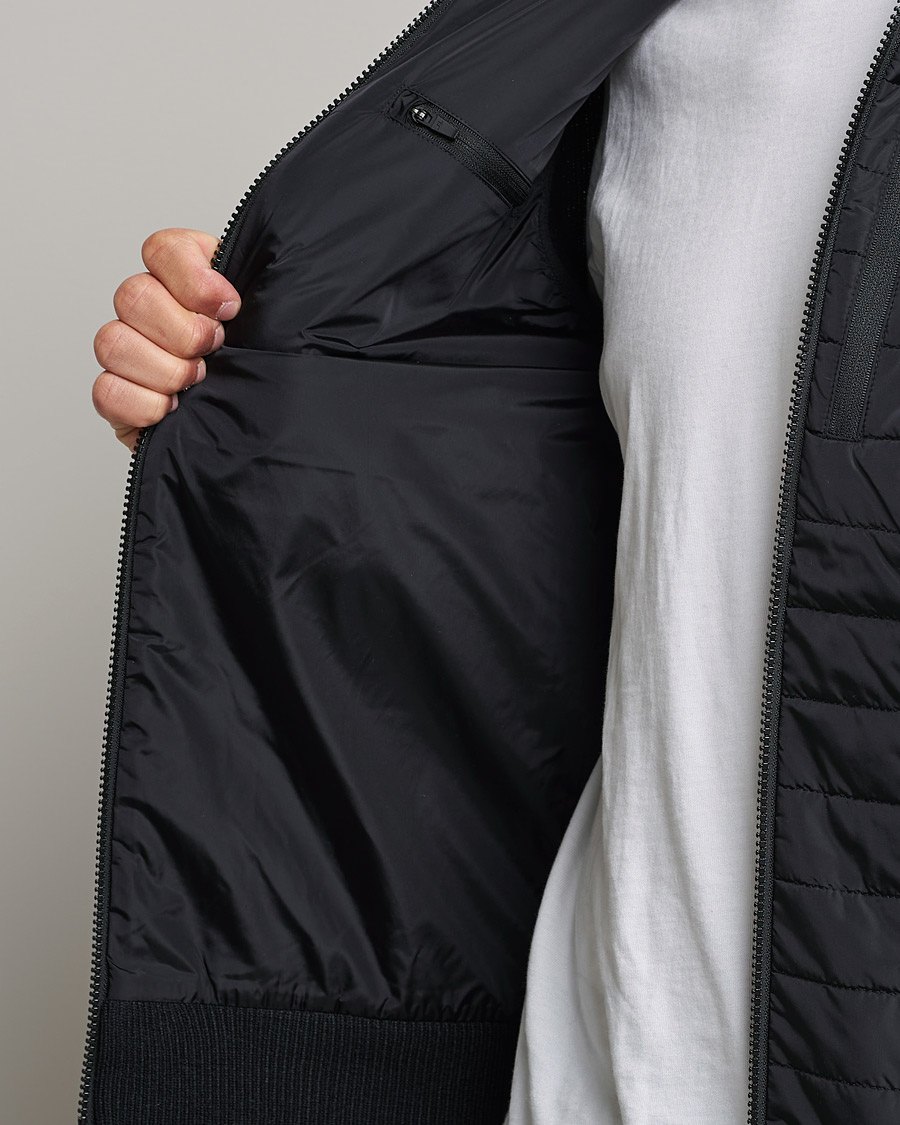 Herre | Trøjer | J.Lindeberg | Pierre Knitted Hybrid Full Zip Hood Black