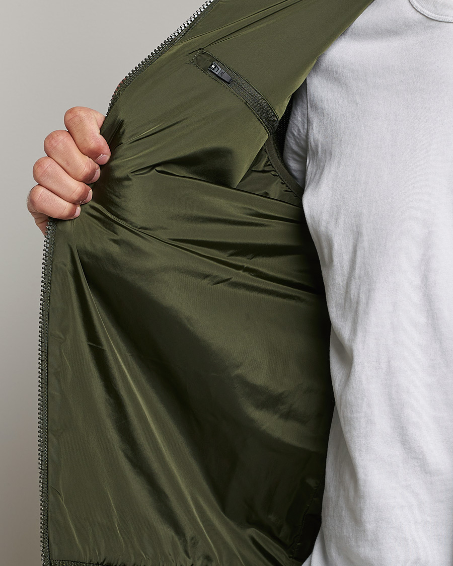 Herre | Trøjer | J.Lindeberg | Pierre Knitted Hybrid Full Zip Hood Forest Green