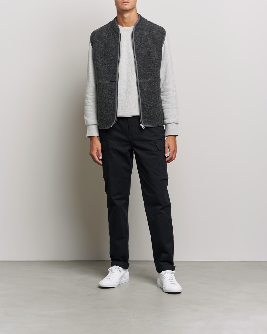 Herre | Trøjer | J.Lindeberg | Duncan Wool Fleece Vest Grey Melange