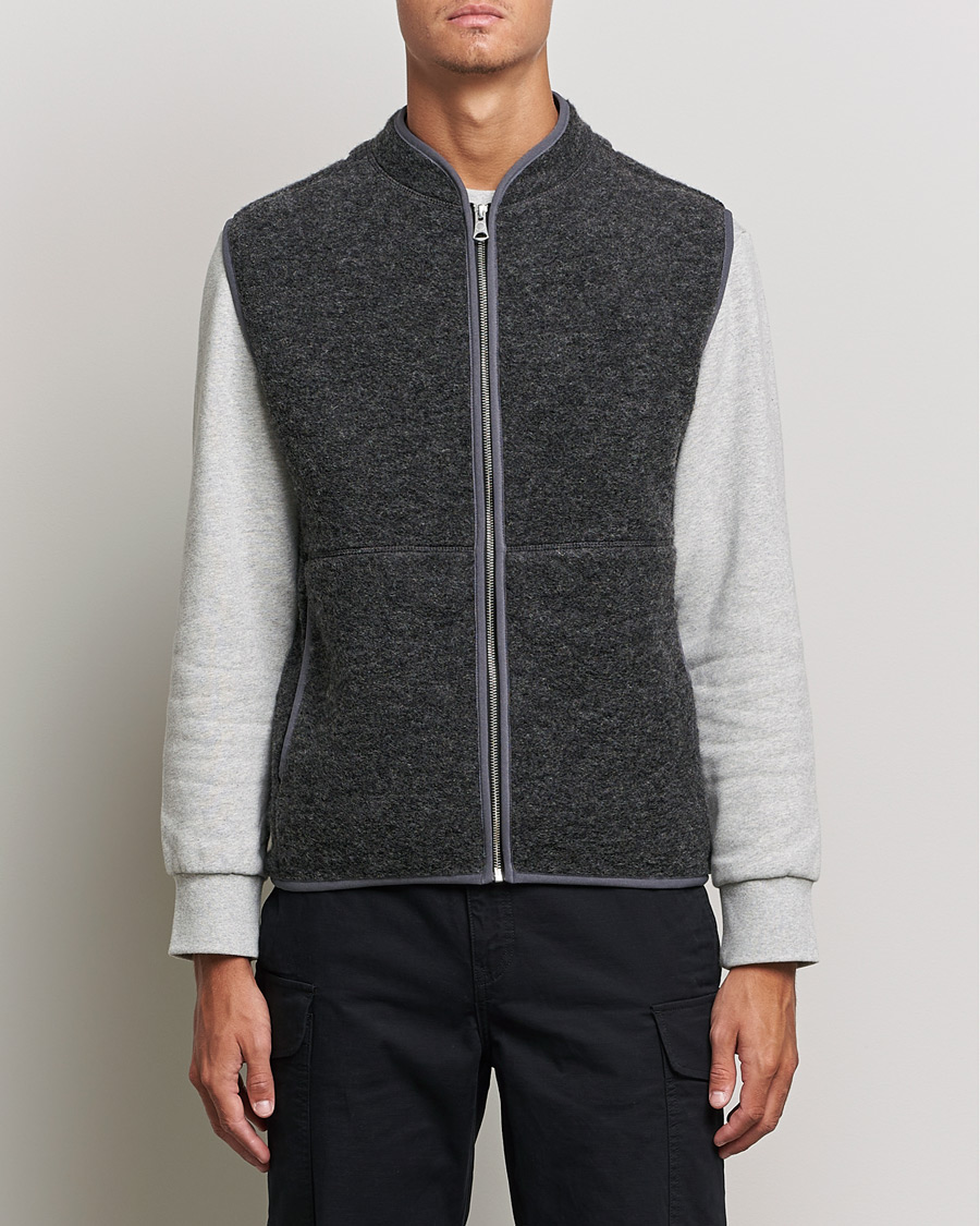 Herre | Trøjer | J.Lindeberg | Duncan Wool Fleece Vest Grey Melange