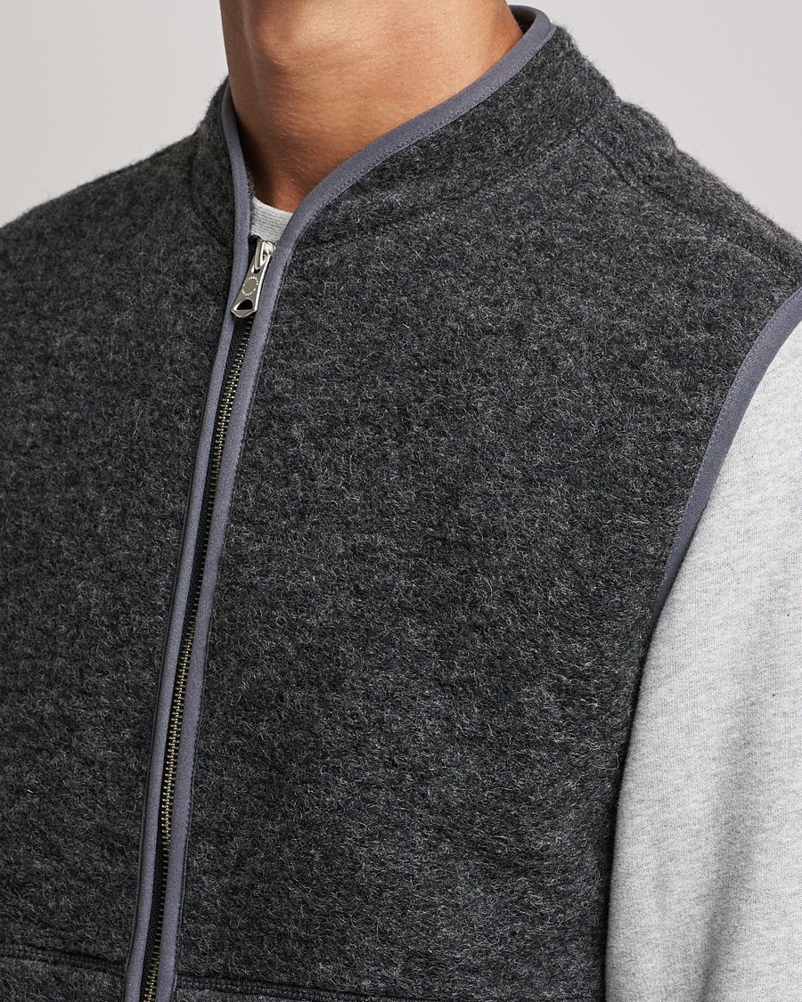 Herre | Trøjer | J.Lindeberg | Duncan Wool Fleece Vest Grey Melange