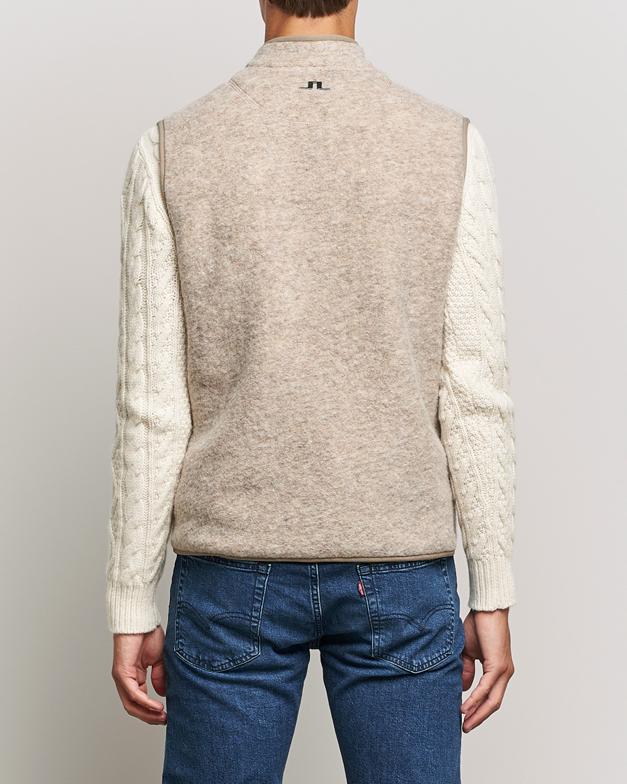 Herre | Trøjer | J.Lindeberg | Duncan Wool Fleece Vest Tiger Brown