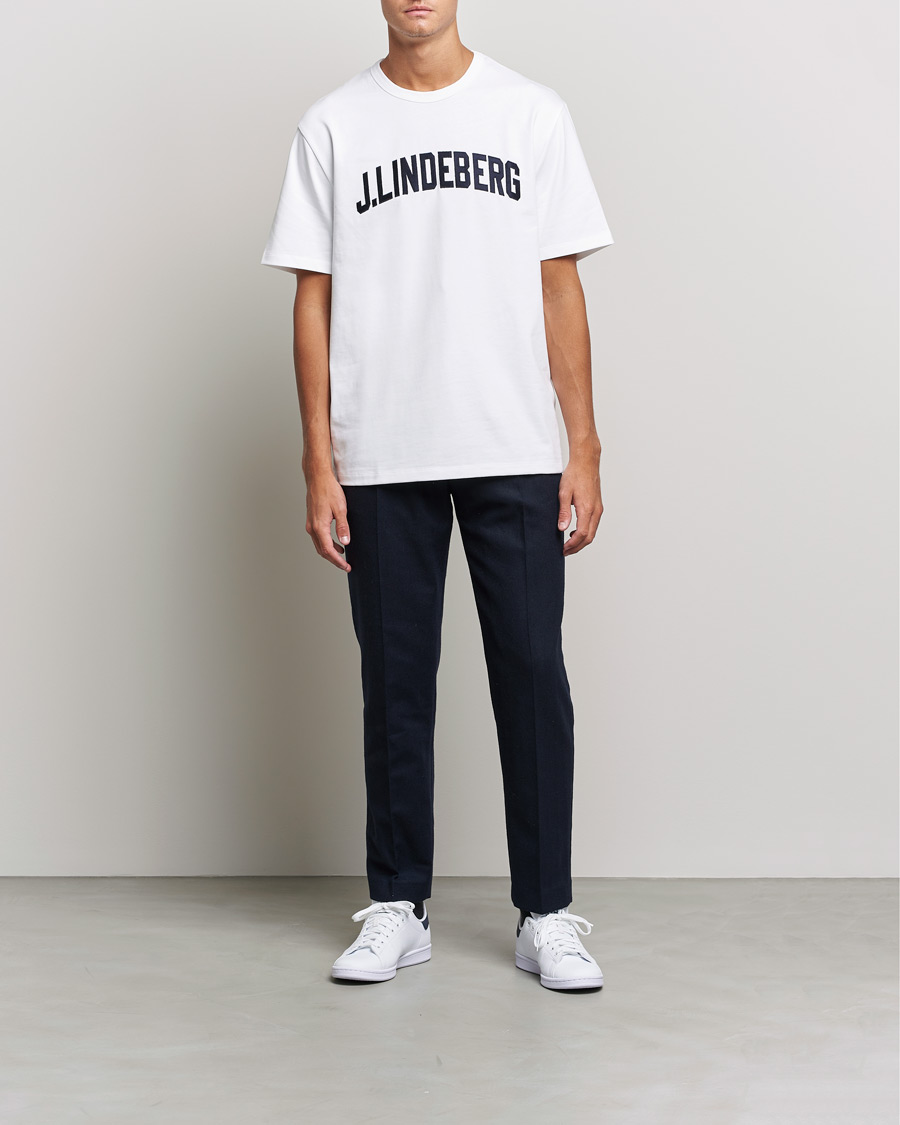 Herre | J.Lindeberg | J.Lindeberg | Camilo Logo T-Shirt White