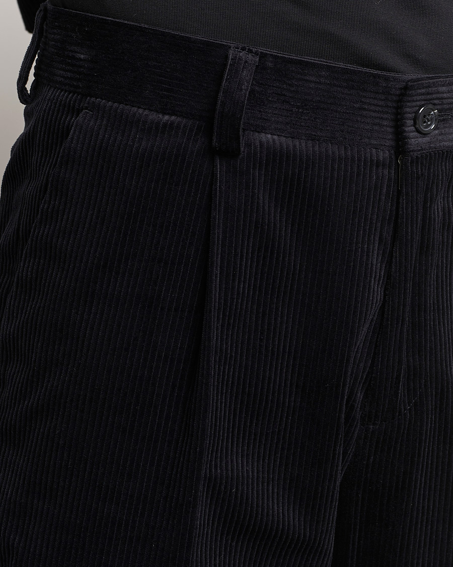 Herre | Bukser | J.Lindeberg | Gordon Pleated Corduroy Trousers Black