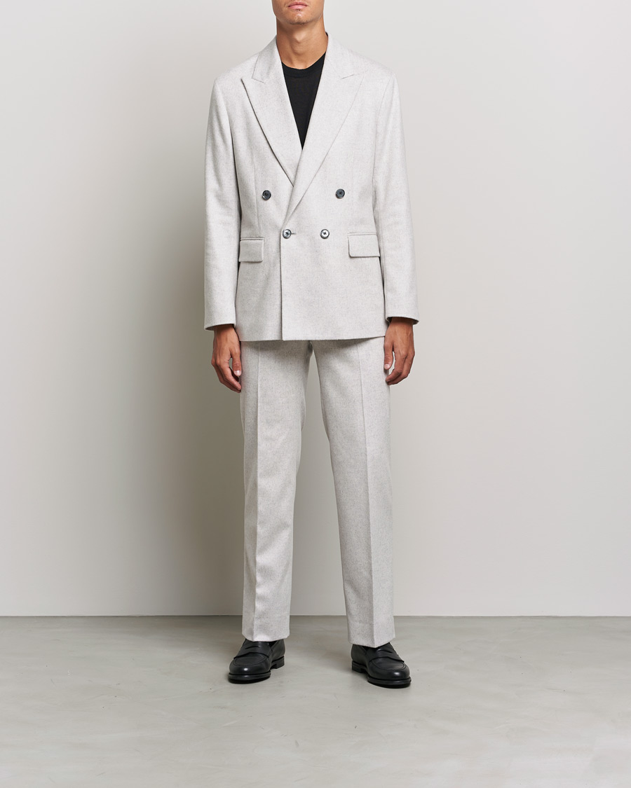 Herre | Blazere & jakker | J.Lindeberg | David Carded Wool Flannel DB Blazer Micro Chip