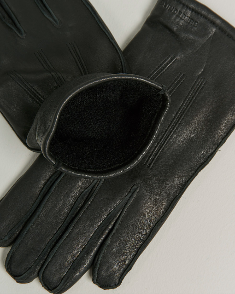 plads faktureres Slagter J.Lindeberg Milo Leather Glove Black - CareOfCarl.dk