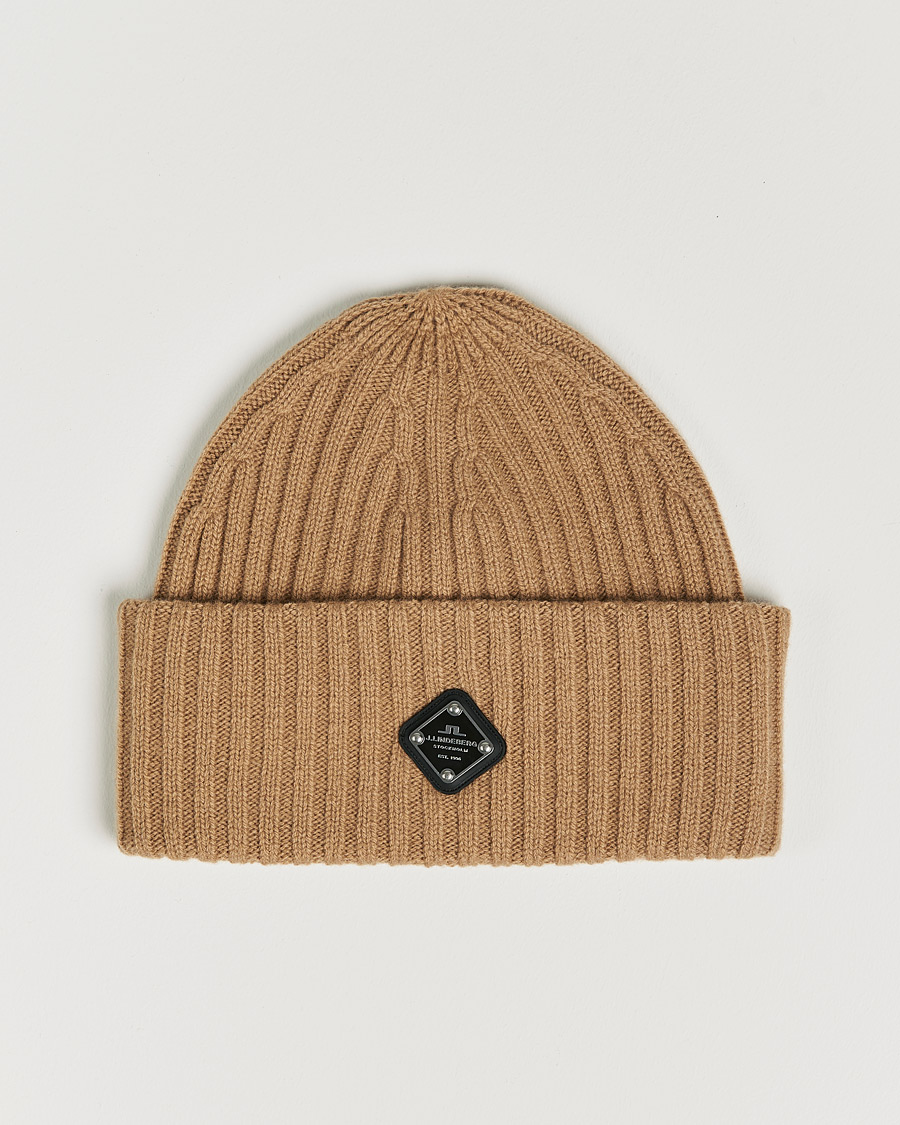 Herre | J.Lindeberg Jive Wool Beanie Tiger Brown | J.Lindeberg | Jive Wool Beanie Tiger Brown