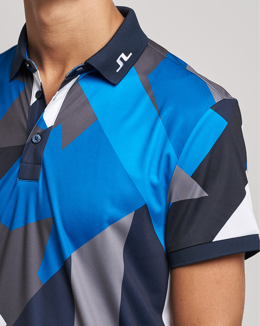 Herre | Polotrøjer | J.Lindeberg | KV Regular Fit Printed Polo Blue Flag