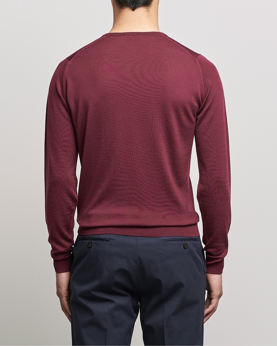 Herre | Trøjer | John Smedley | Lundy Extra Fine Merino Crew Neck Bordeaux
