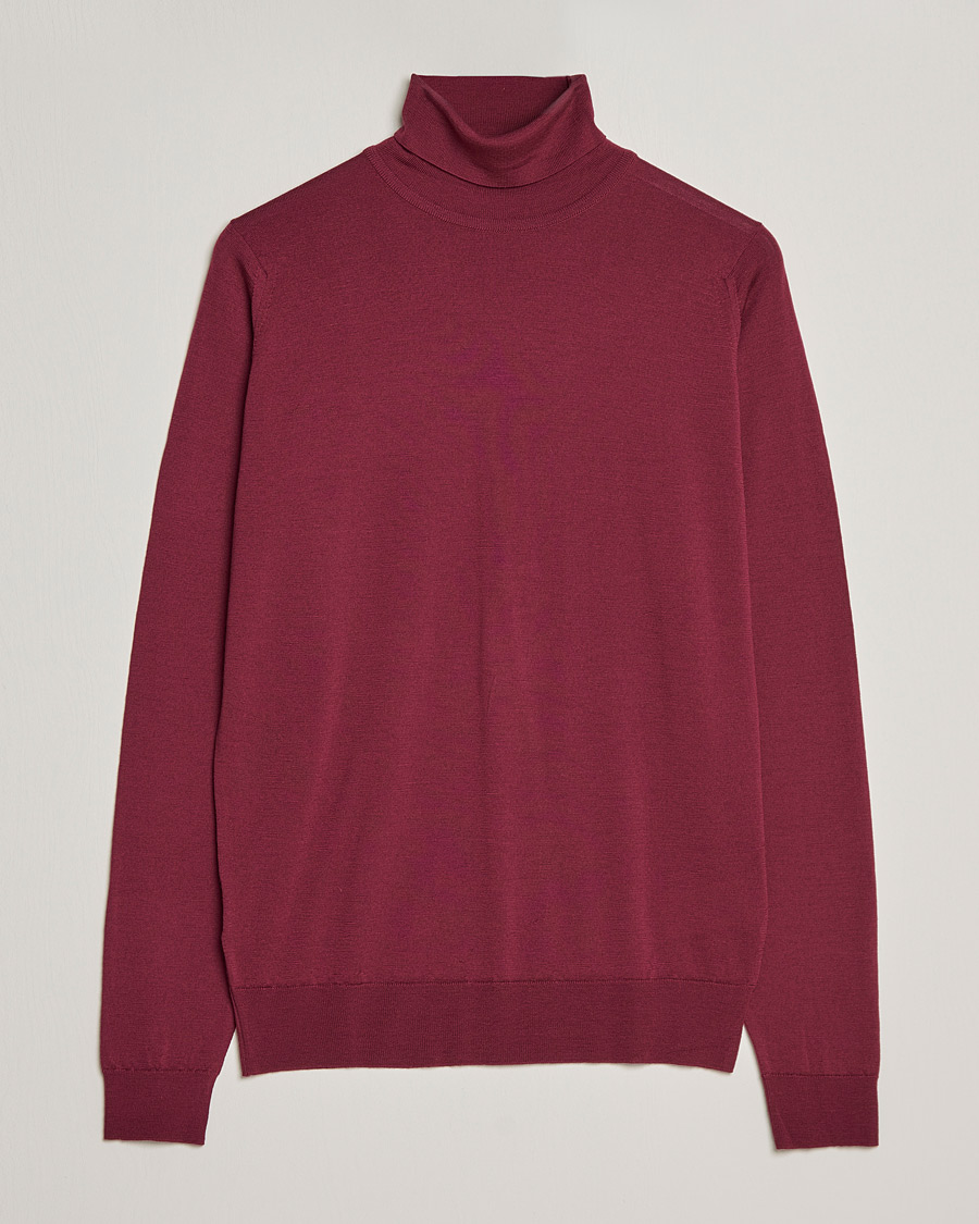 Herre | Trøjer | John Smedley | Cherwell Extra Fine Merino Rollneck Bordeaux