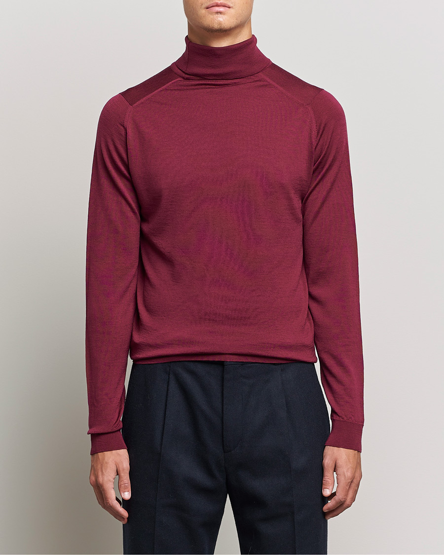 Herre | Trøjer | John Smedley | Cherwell Extra Fine Merino Rollneck Bordeaux